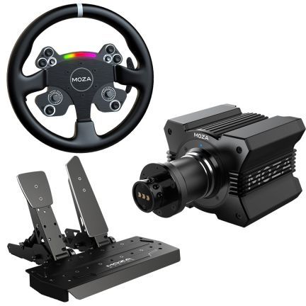 Moza Racing R9 GT Yarış Direksiyonu Seti (R9 V2 Base + CS Wheel + SRP pedal